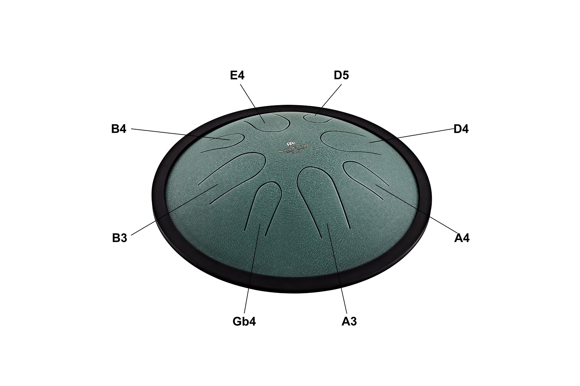 Compact Steel Tongue Drum 10" H Moll Dunkelgrün - CSTD1DG